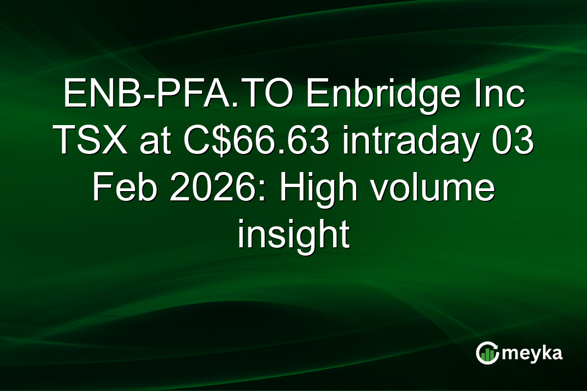 ENB-PFA.TO Enbridge Inc TSX at C$66.63 intraday 03 Feb 2026: High volume insight