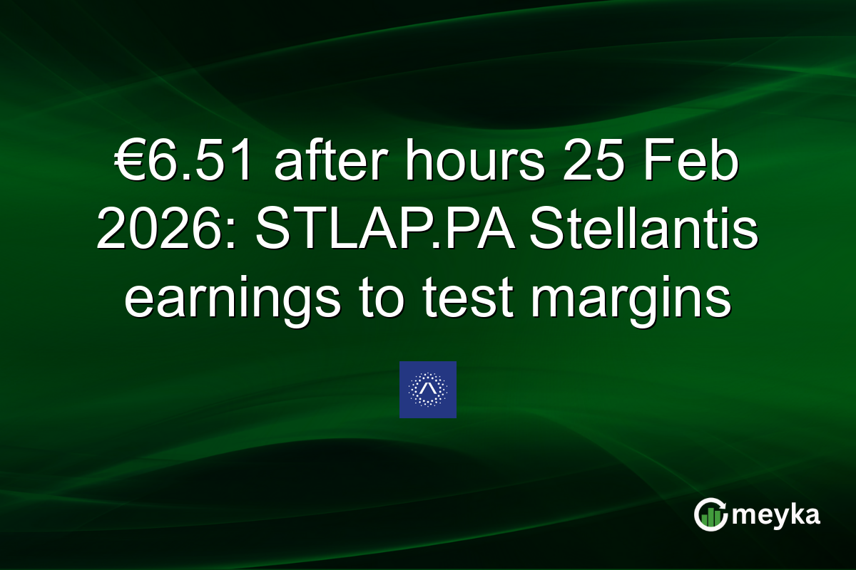 €6.51 after hours 25 Feb 2026: STLAP.PA Stellantis earnings to test margins