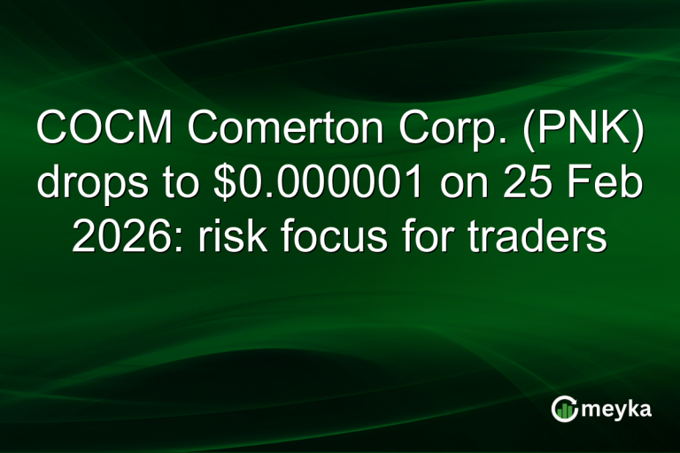 COCM Comerton Corp. (PNK) drops to $0.000001 on 25 Feb 2026: risk focus for traders