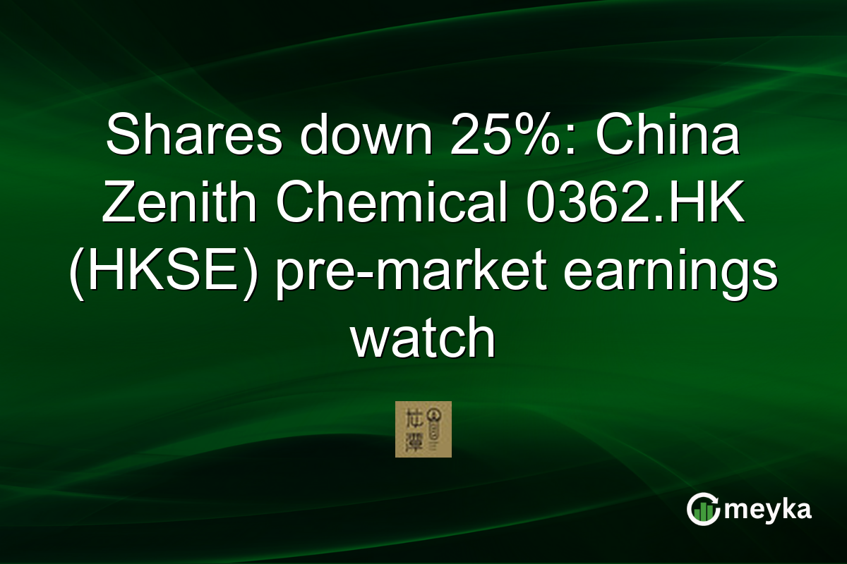 Shares down 25%: China Zenith Chemical 0362.HK (HKSE) pre-market earnings watch