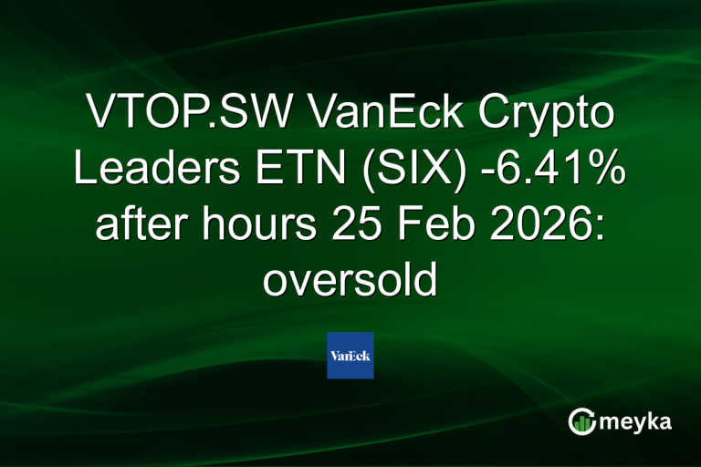 VTOP.SW VanEck Crypto Leaders ETN (SIX) -6.41% after hours 25 Feb 2026: oversold