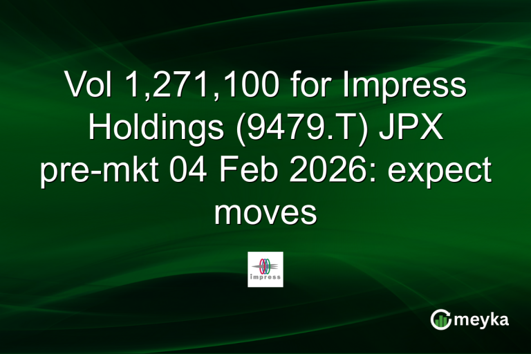 Vol 1,271,100 for Impress Holdings (9479.T) JPX pre-mkt 04 Feb 2026: expect moves