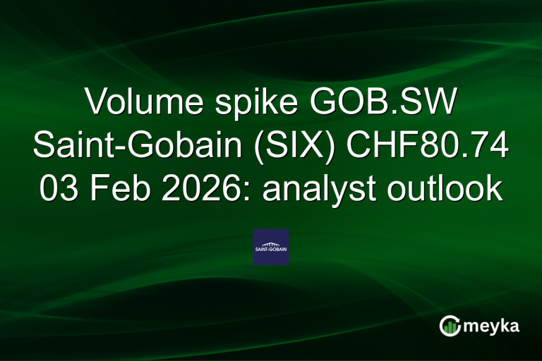 Volume spike GOB.SW Saint-Gobain (SIX) CHF80.74 03 Feb 2026: analyst outlook