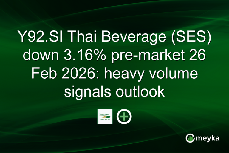 Y92.SI Thai Beverage (SES) down 3.16% pre-market 26 Feb 2026: heavy volume signals outlook