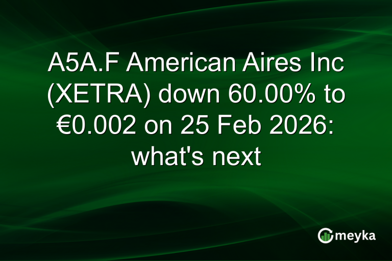 A5A.F American Aires Inc (XETRA) down 60.00% to €0.002 on 25 Feb 2026: what's next