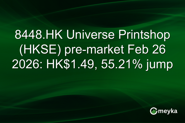 8448.HK Universe Printshop (HKSE) pre-market Feb 26 2026: HK$1.49, 55.21% jump