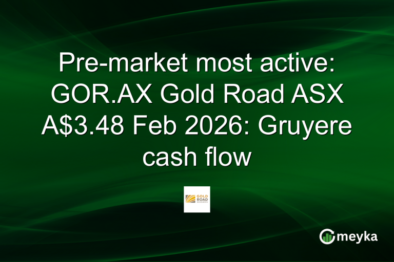 Pre-market most active: GOR.AX Gold Road ASX A$3.48 Feb 2026: Gruyere cash flow