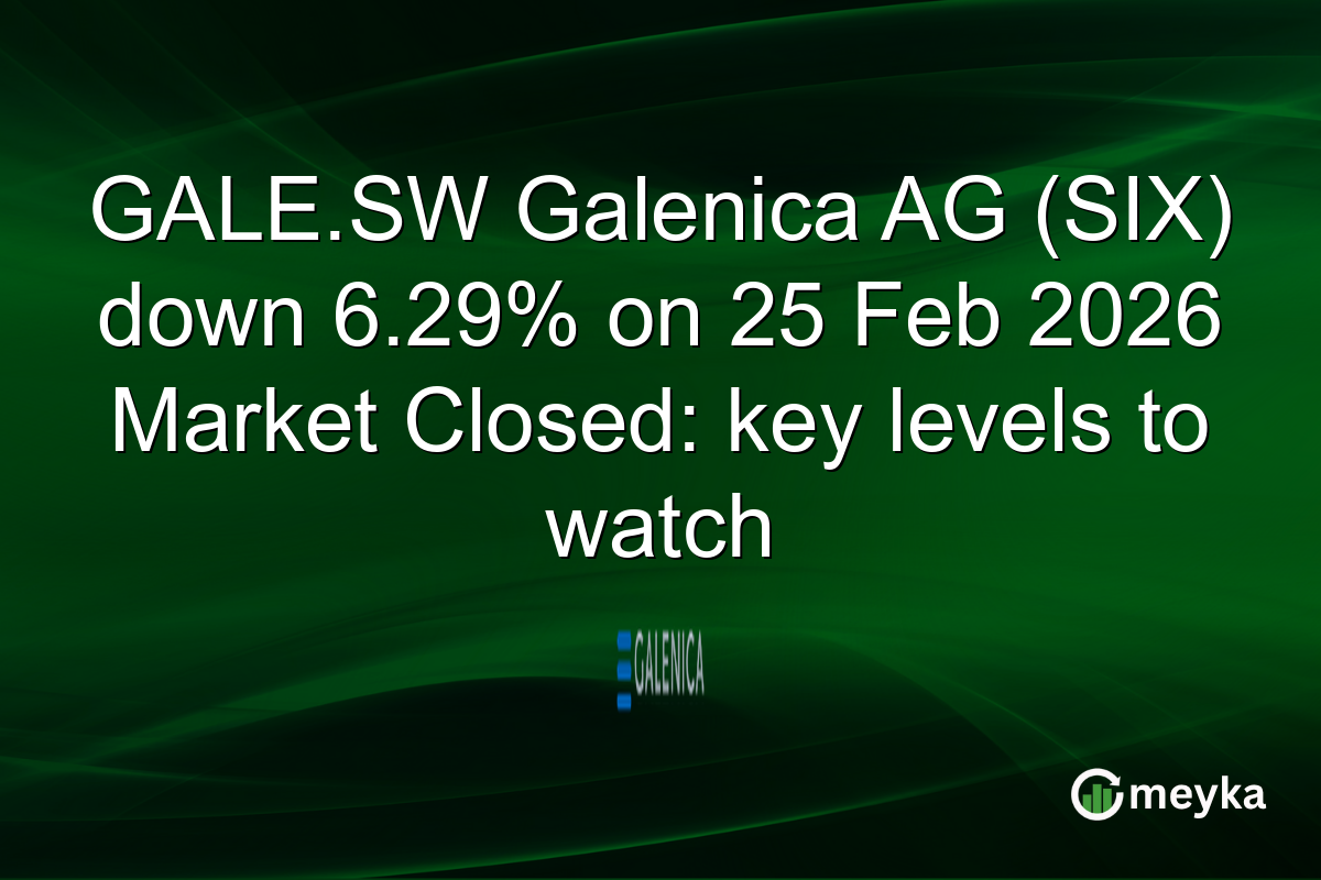 GALE.SW Galenica AG (SIX) down 6.29% on 25 Feb 2026 Market Closed: key levels to watch
