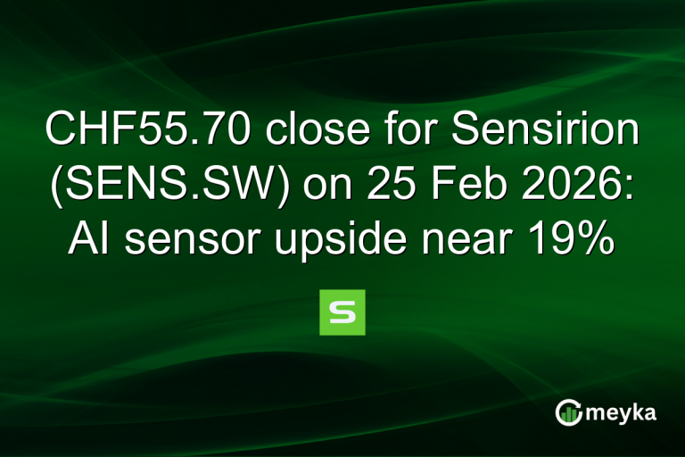CHF55.70 close for Sensirion (SENS.SW) on 25 Feb 2026: AI sensor upside near 19%
