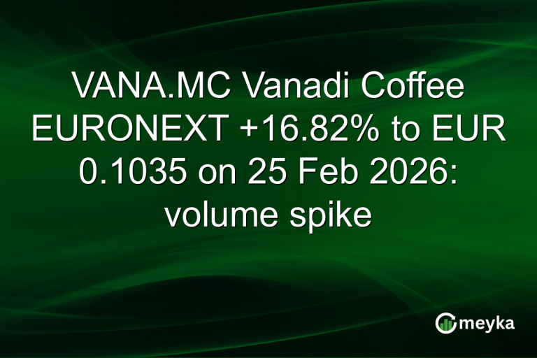 VANA.MC Vanadi Coffee EURONEXT +16.82% to EUR 0.1035 on 25 Feb 2026: volume spike