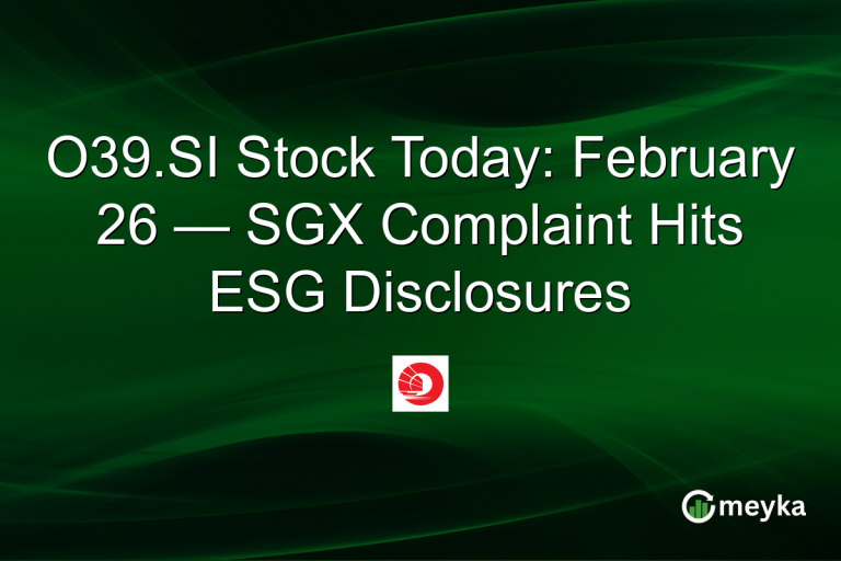 O39.SI Stock Today: February 26 — SGX Complaint Hits ESG Disclosures