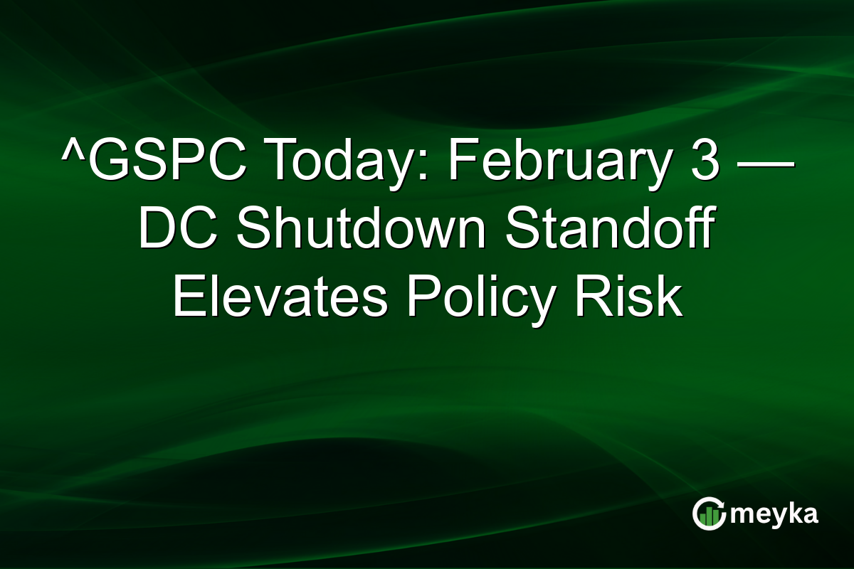 ^GSPC Today: February 3 — DC Shutdown Standoff Elevates Policy Risk