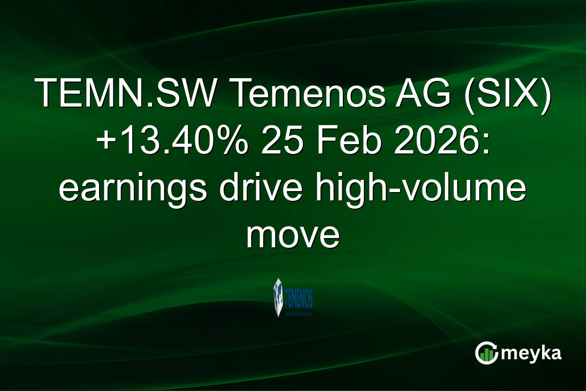 TEMN.SW Temenos AG (SIX) +13.40% 25 Feb 2026: earnings drive high-volume move