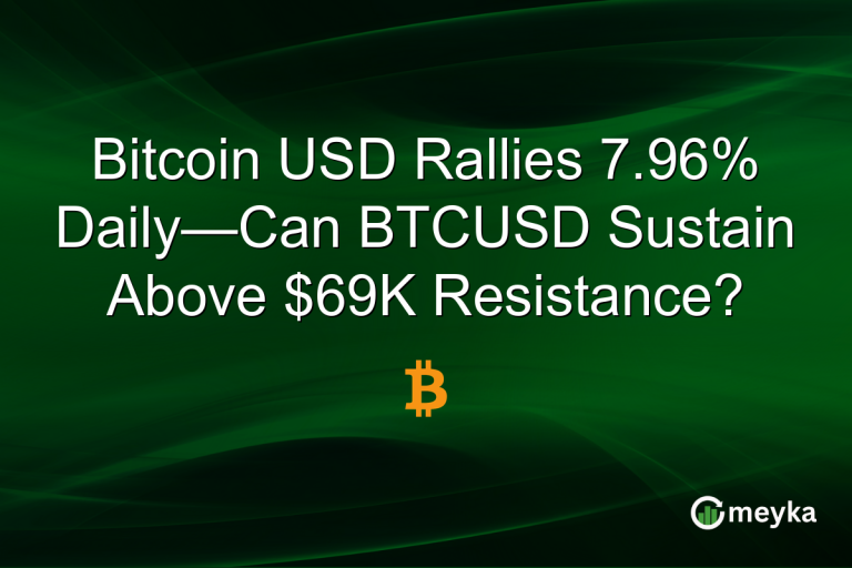 Bitcoin USD Rallies 7.96% Daily—Can BTCUSD Sustain Above $69K Resistance?