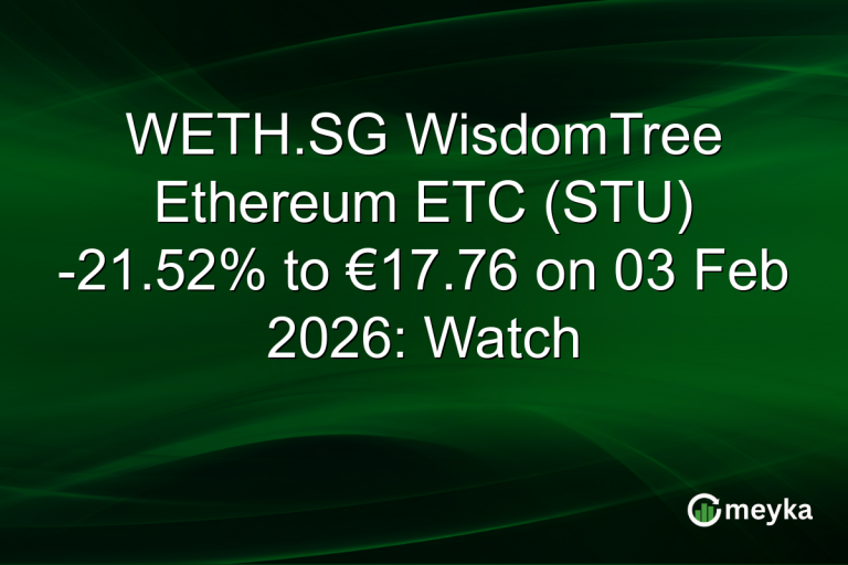 WETH.SG WisdomTree Ethereum ETC (STU) -21.52% to €17.76 on 03 Feb 2026: Watch