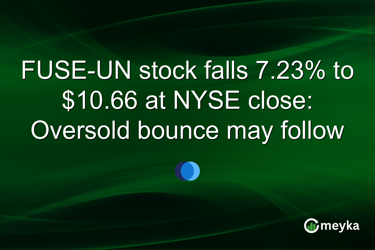 FUSE-UN stock falls 7.23% to $10.66 at NYSE close: Oversold bounce may follow