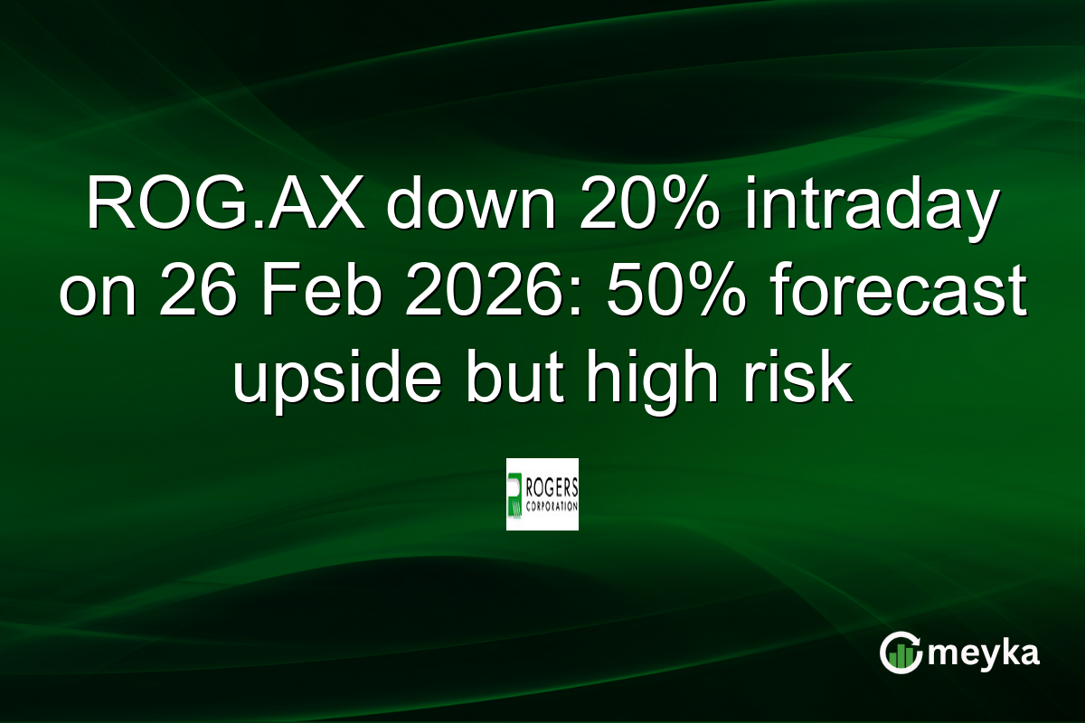 ROG.AX down 20% intraday on 26 Feb 2026: 50% forecast upside but high risk