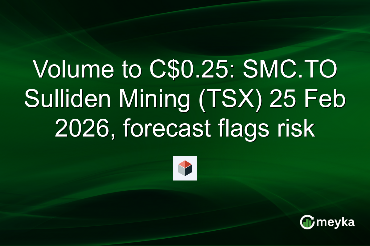 Volume to C$0.25: SMC.TO Sulliden Mining (TSX) 25 Feb 2026, forecast flags risk