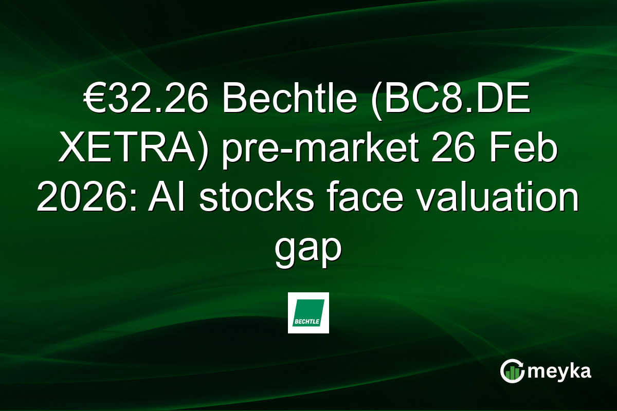 €32.26 Bechtle (BC8.DE XETRA) pre-market 26 Feb 2026: AI stocks face valuation gap