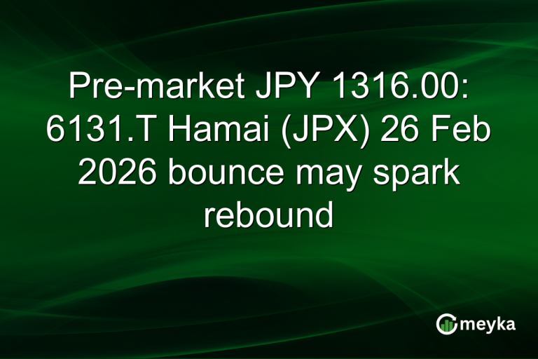 Pre-market JPY 1316.00: 6131.T Hamai (JPX) 26 Feb 2026 bounce may spark rebound