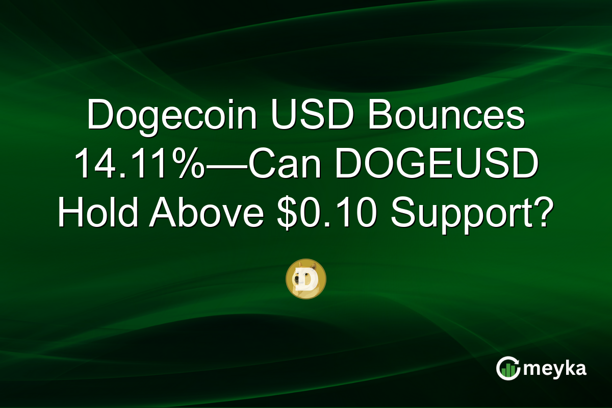 Dogecoin USD Bounces 14.11%—Can DOGEUSD Hold Above $0.10 Support?