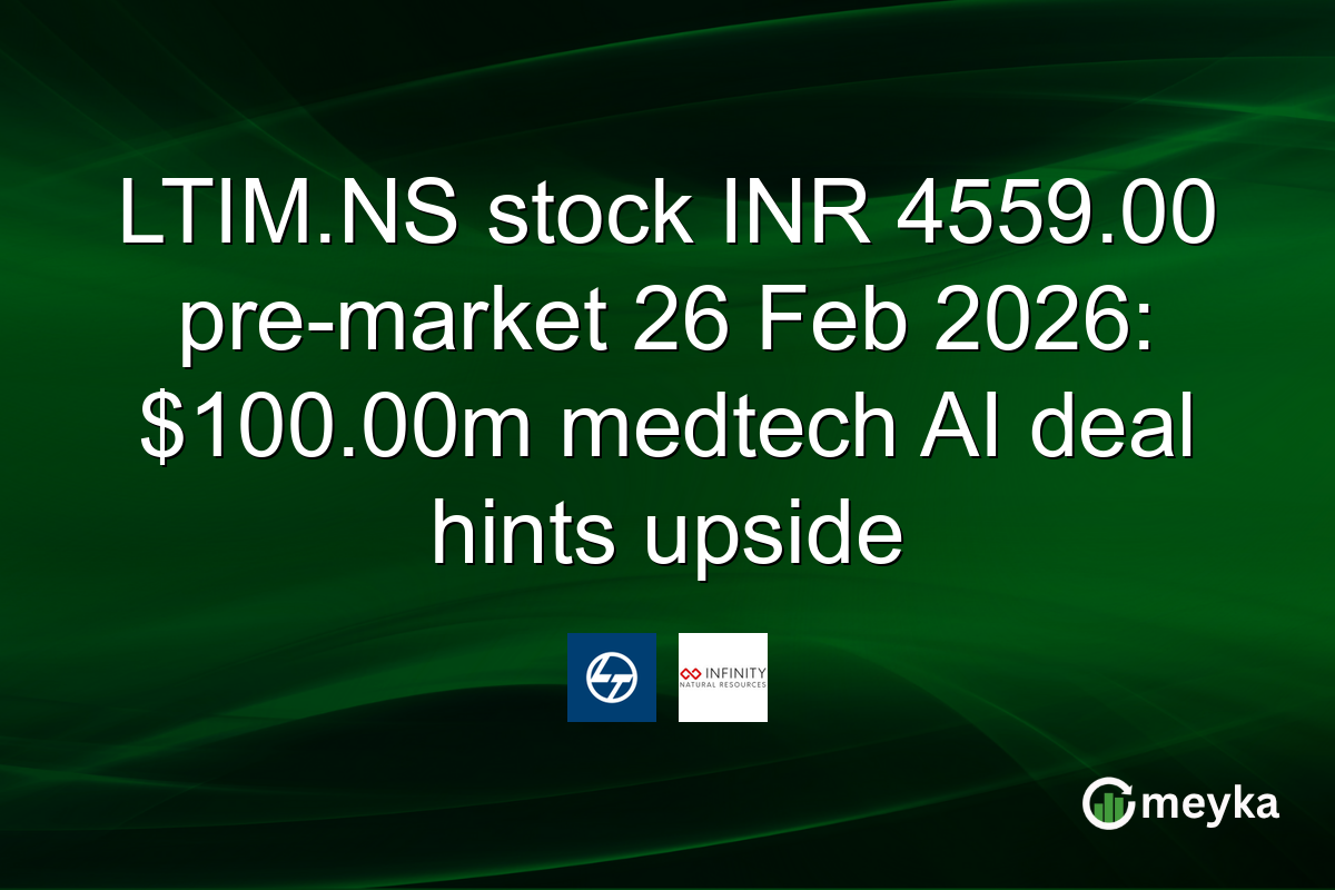 LTIM.NS stock INR 4559.00 pre-market 26 Feb 2026: $100.00m medtech AI deal hints upside