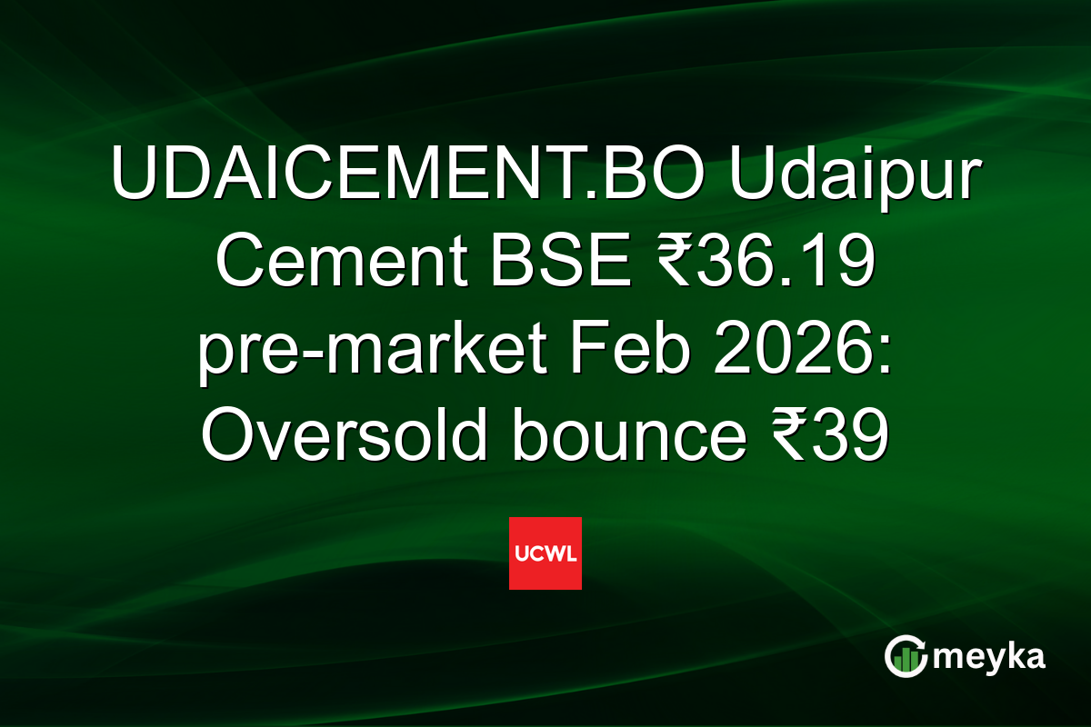 UDAICEMENT.BO Udaipur Cement BSE ₹36.19 pre-market Feb 2026: Oversold bounce ₹39
