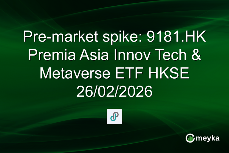Pre-market spike: 9181.HK Premia Asia Innov Tech & Metaverse ETF HKSE 26/02/2026