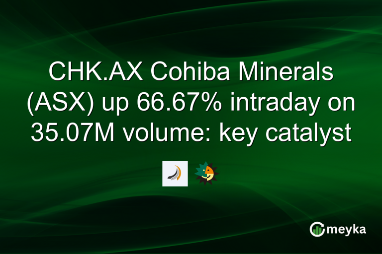 CHK.AX Cohiba Minerals (ASX) up 66.67% intraday on 35.07M volume: key catalyst
