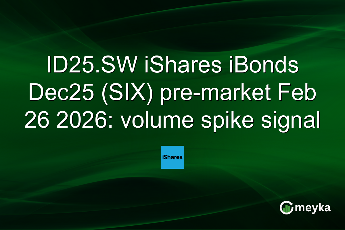 ID25.SW iShares iBonds Dec25 (SIX) pre-market Feb 26 2026: volume spike signal