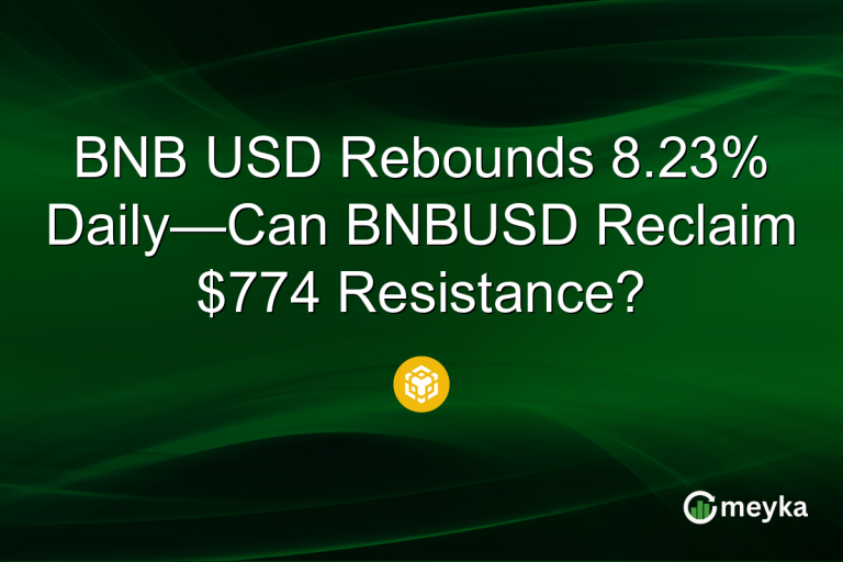 BNB USD Rebounds 8.23% Daily—Can BNBUSD Reclaim $774 Resistance?