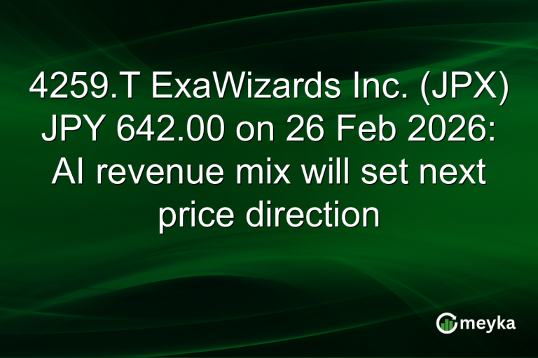 4259.T ExaWizards Inc. (JPX) JPY 642.00 on 26 Feb 2026: AI revenue mix will set next price direction