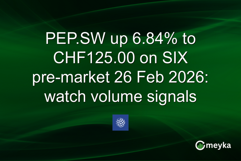 PEP.SW up 6.84% to CHF125.00 on SIX pre-market 26 Feb 2026: watch volume signals