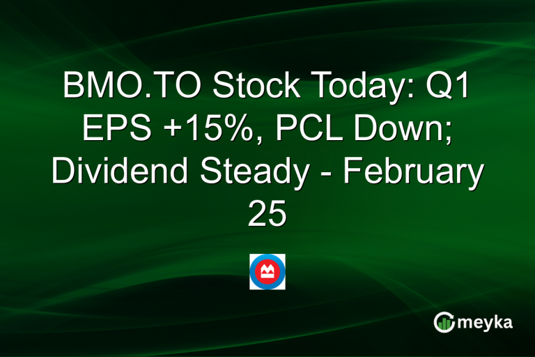 BMO.TO Stock Today: Q1 EPS +15%, PCL Down; Dividend Steady - February 25