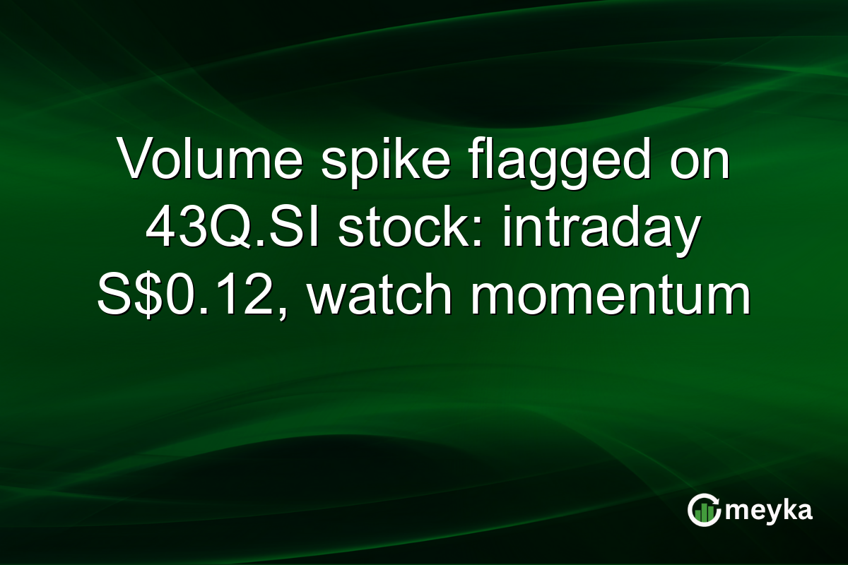 Volume spike flagged on 43Q.SI stock: intraday S$0.12, watch momentum