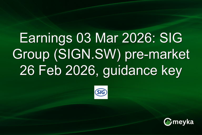 Earnings 03 Mar 2026: SIG Group (SIGN.SW) pre-market 26 Feb 2026, guidance key