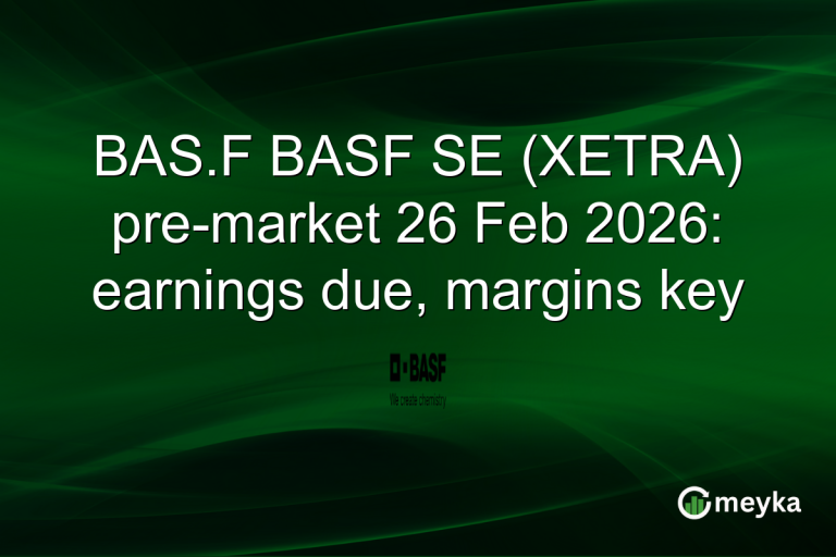 BAS.F BASF SE (XETRA) pre-market 26 Feb 2026: earnings due, margins key
