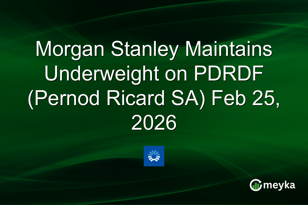 Morgan Stanley Maintains Underweight on PDRDF (Pernod Ricard SA) Feb 25, 2026