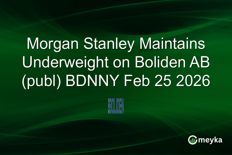 Morgan Stanley Maintains Underweight on Boliden AB (publ) BDNNY Feb 25 2026