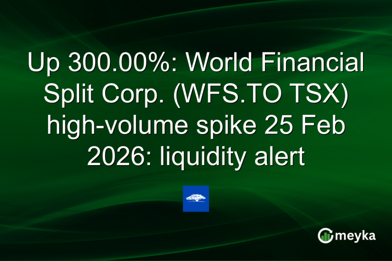 Up 300.00%: World Financial Split Corp. (WFS.TO TSX) high-volume spike 25 Feb 2026: liquidity alert