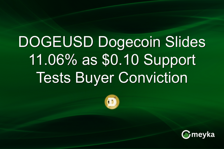 DOGEUSD Dogecoin Slides 11.06% as $0.10 Support Tests Buyer Conviction