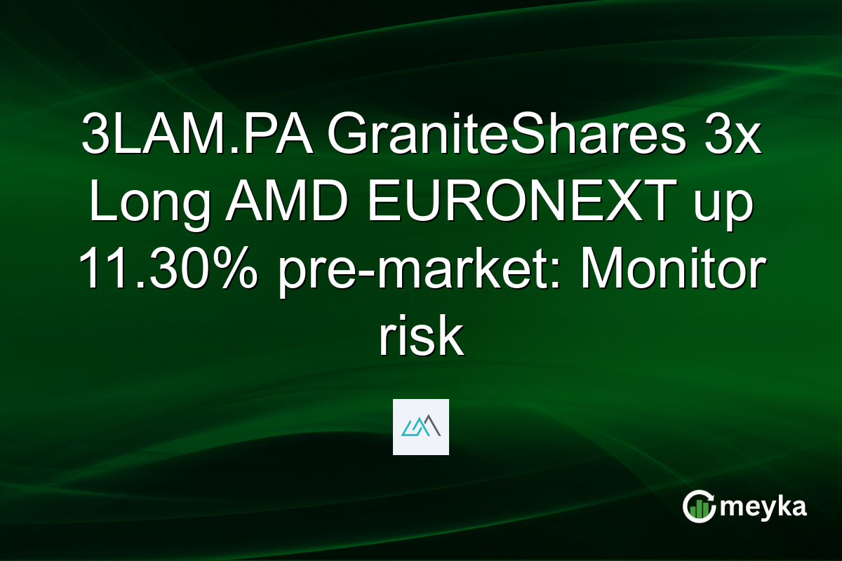 3LAM.PA GraniteShares 3x Long AMD EURONEXT up 11.30% pre-market: Monitor risk