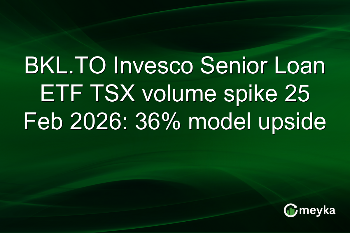 BKL.TO Invesco Senior Loan ETF TSX volume spike 25 Feb 2026: 36% model upside