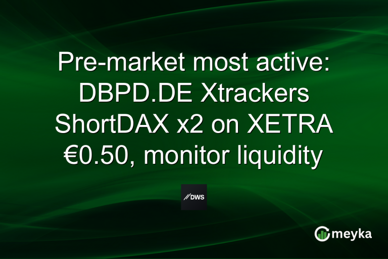 Pre-market most active: DBPD.DE Xtrackers ShortDAX x2 on XETRA €0.50, monitor liquidity