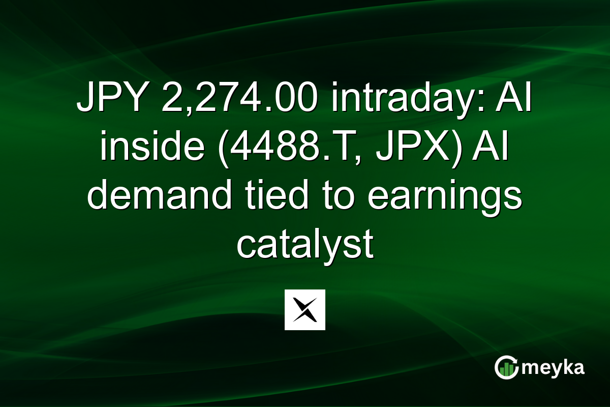 JPY 2,274.00 intraday: AI inside (4488.T, JPX) AI demand tied to earnings catalyst