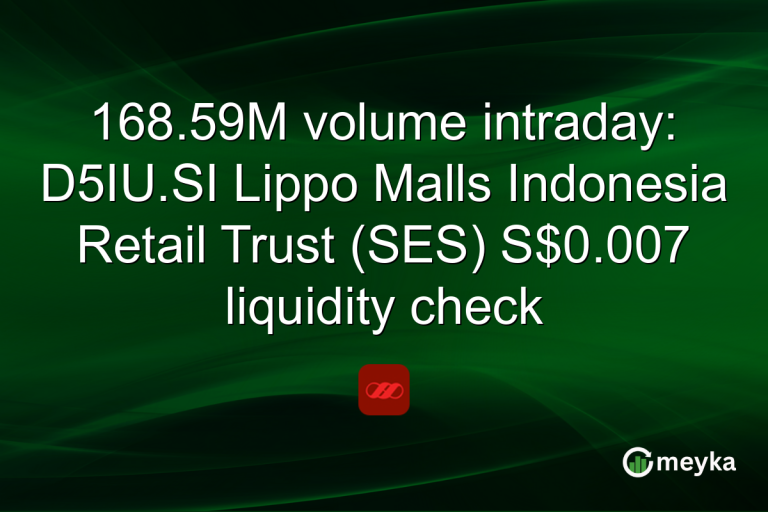 168.59M volume intraday: D5IU.SI Lippo Malls Indonesia Retail Trust (SES) S$0.007 liquidity check