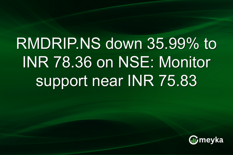 RMDRIP.NS down 35.99% to INR 78.36 on NSE: Monitor support near INR 75.83