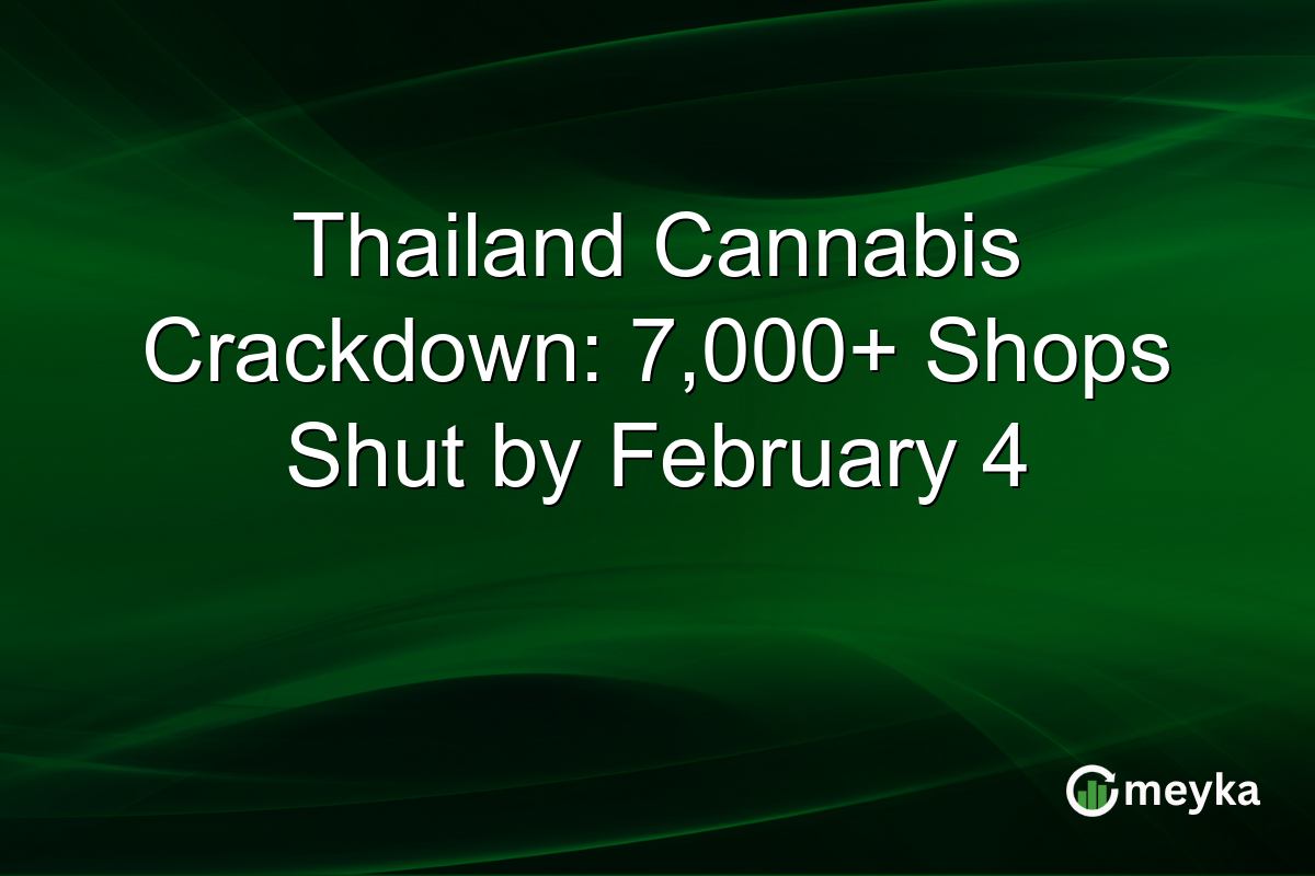 Thailand Cannabis Crackdown: 7,000+ Shops Shut by February 4