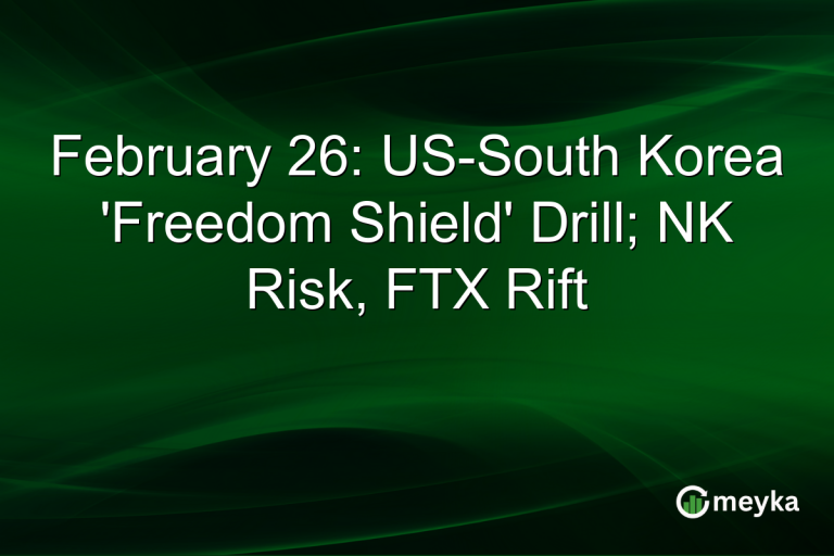 February 26: US-South Korea 'Freedom Shield' Drill; NK Risk, FTX Rift