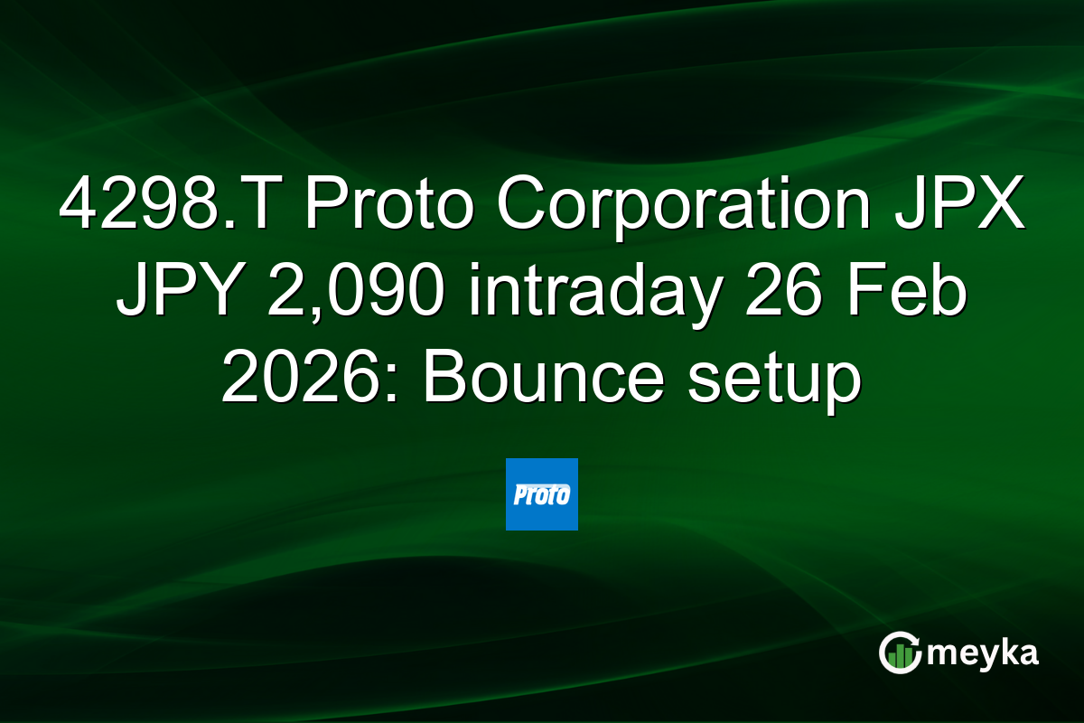 4298.T Proto Corporation JPX JPY 2,090 intraday 26 Feb 2026: Bounce setup